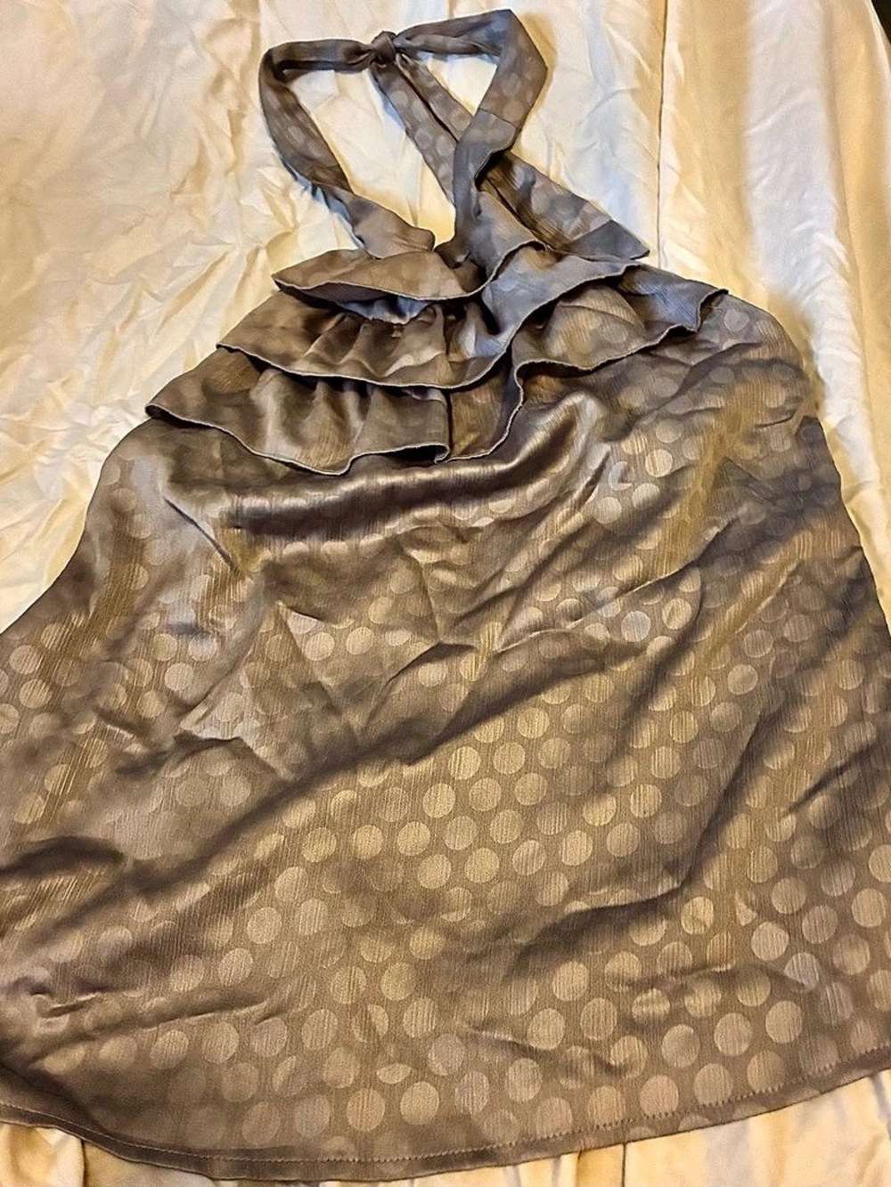 ALYX Ruffled Halter Blouse in Brown Like New
